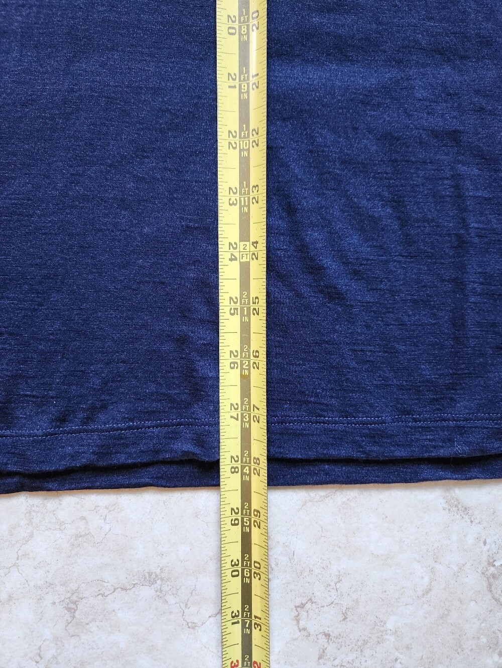 Unbound Merino Ultralight Crew Neck T-Shirt XL Navy Blue Wool Blend Tee - Picture 8 of 8